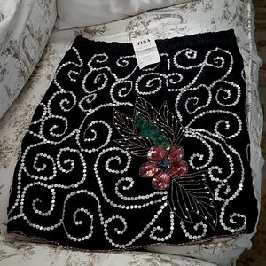 Tina Sequined Silk Skirt. Lg.NWT,